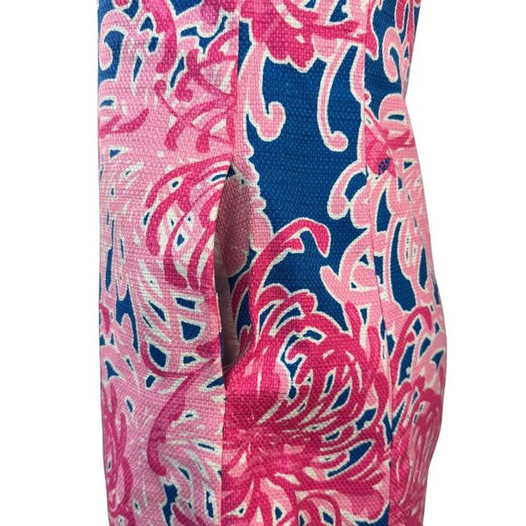 Just Taylor Size 4P Sleeveless Pink & Blue Floral Textured Shift Dress - Picture 7 of 14